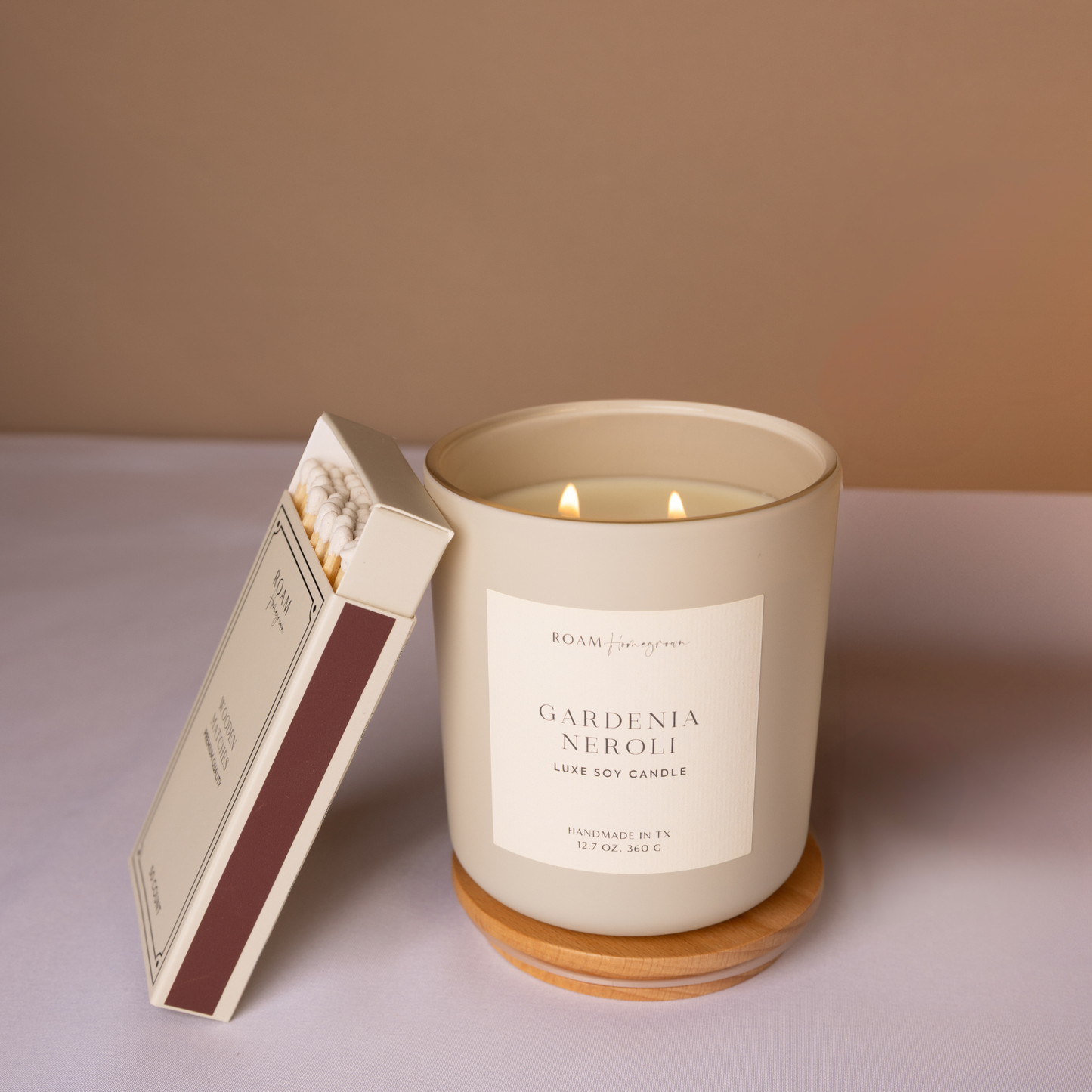 Plum Cashmere Luxury Soy Candle, 12.7 oz, Cream