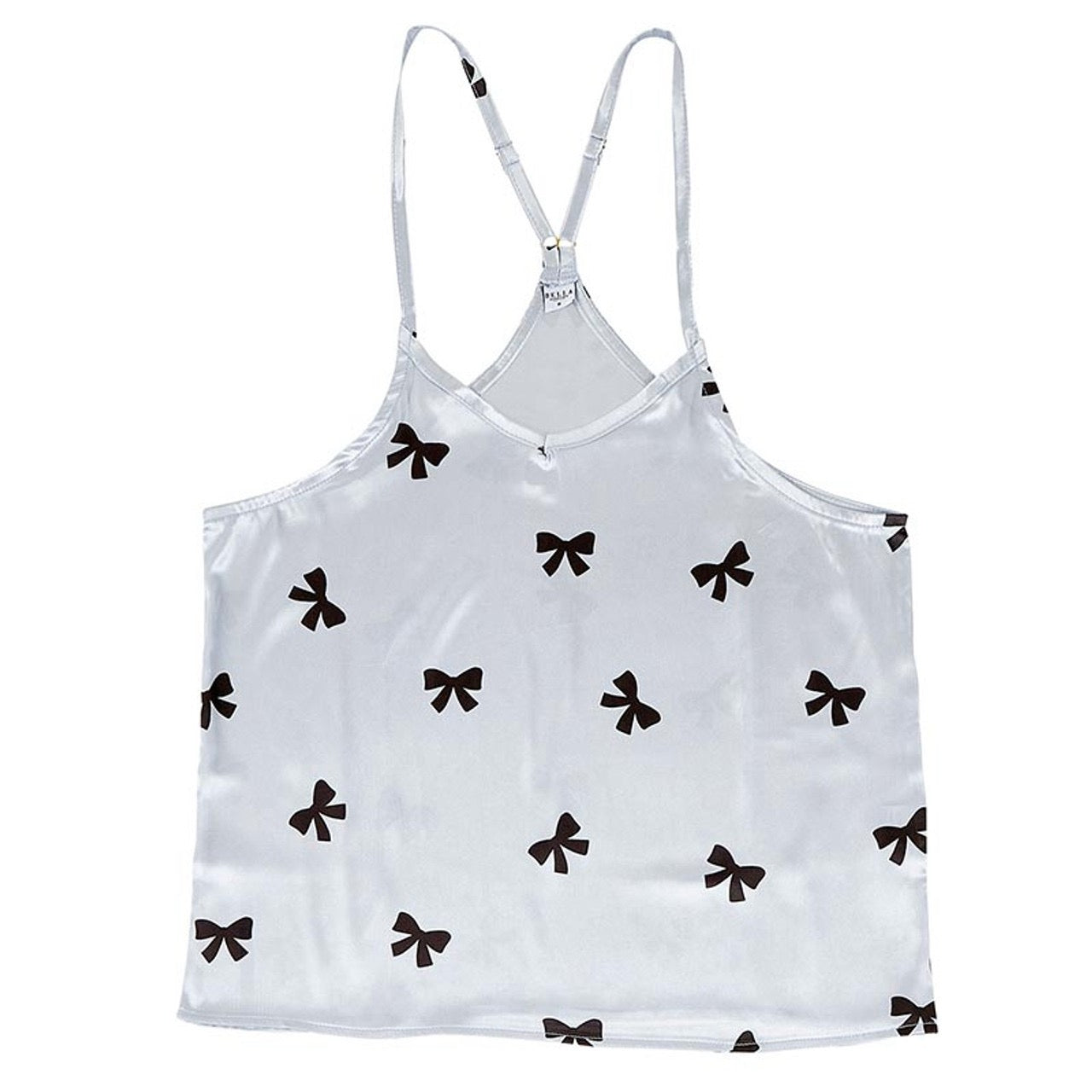 Cami + Ruffled Short - Black Bows