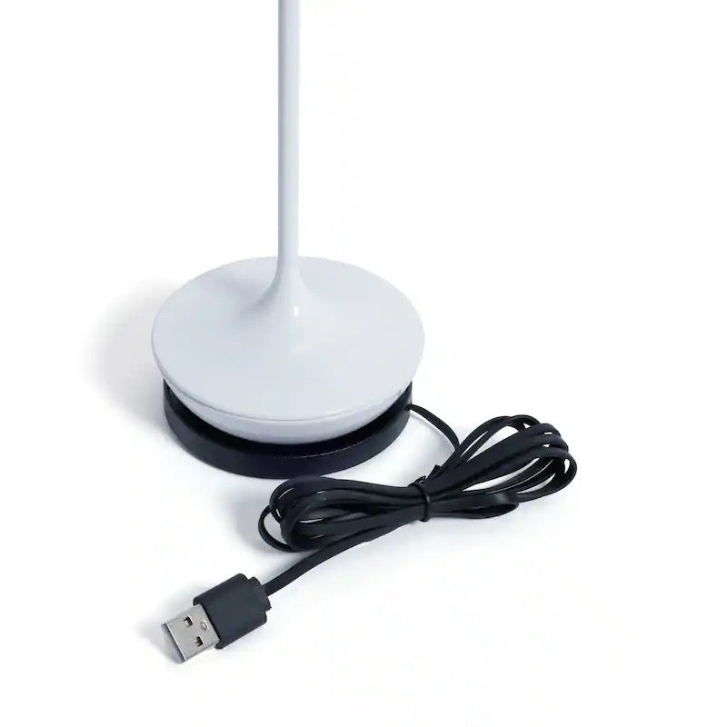 Sleek Rechargeable Table Light- White w/ Gold