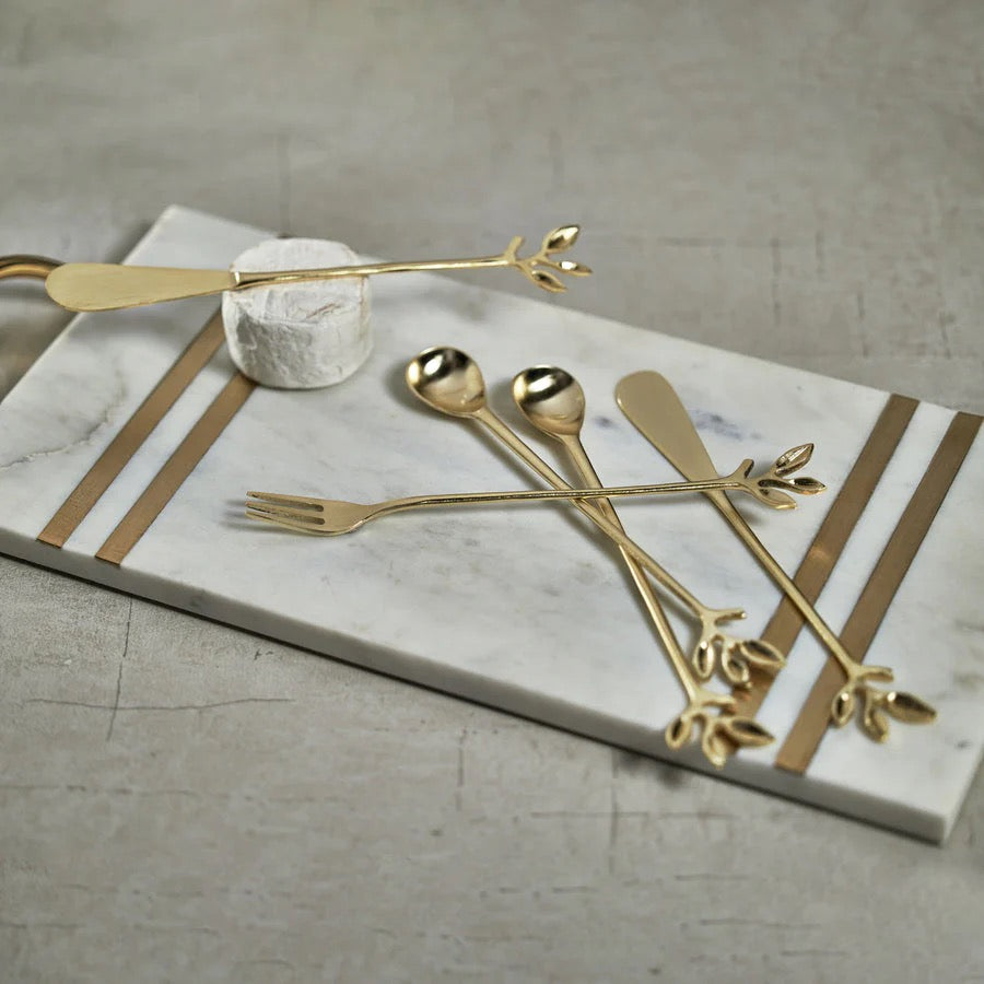 Gold Leaves Cocktail Spreaders - Set of 4
