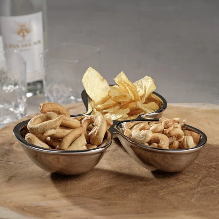 Punta Mita Cocktail Condiment Bowl Set - Polished Nickel