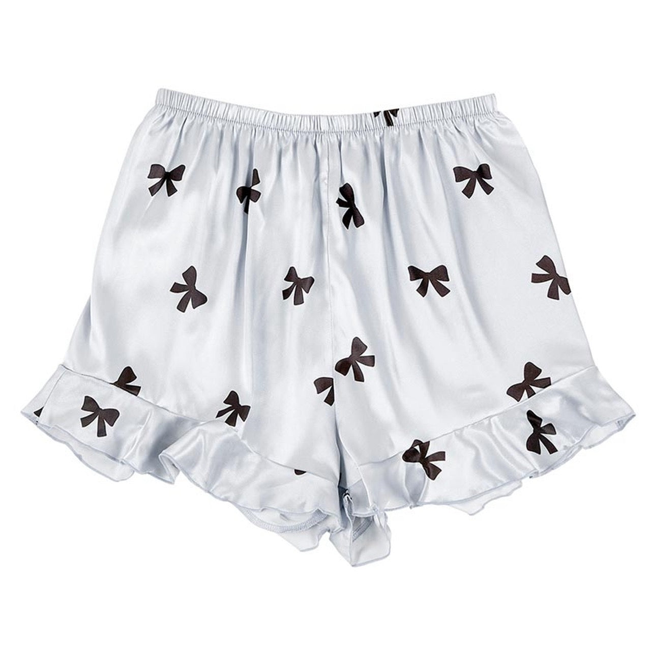 Cami + Ruffled Short - Black Bows