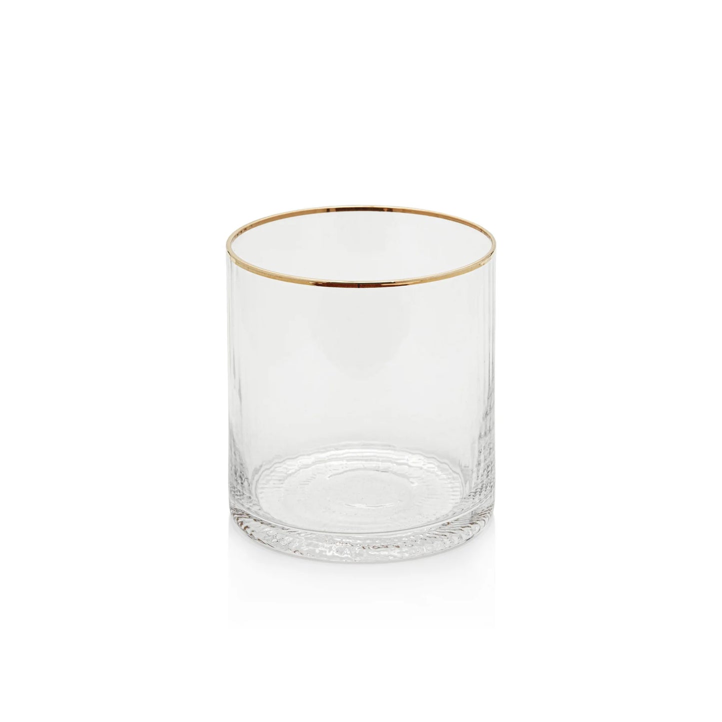 Optic Rock Glasses w/ Gold Rim
