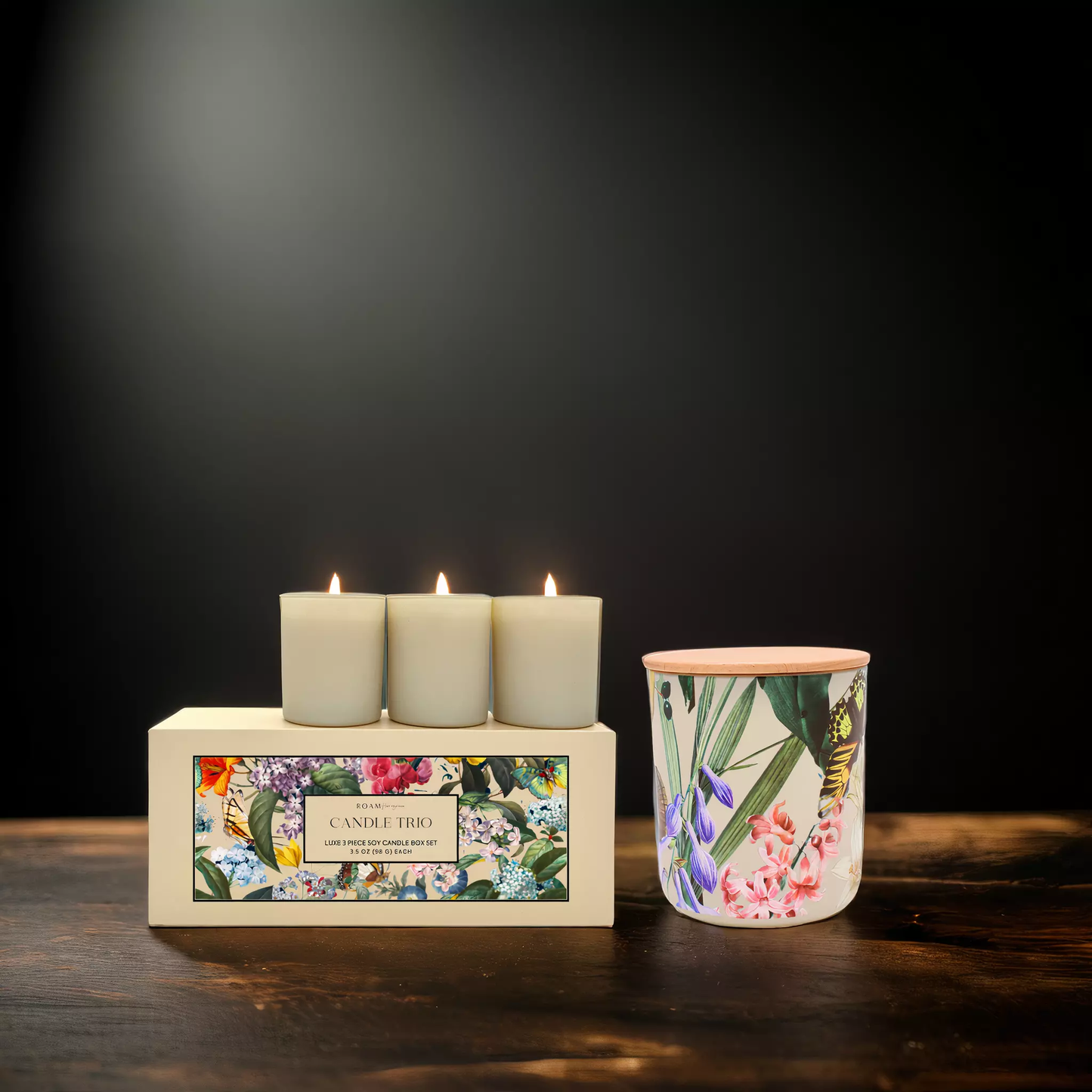 Votive Trio Box Set - Floral