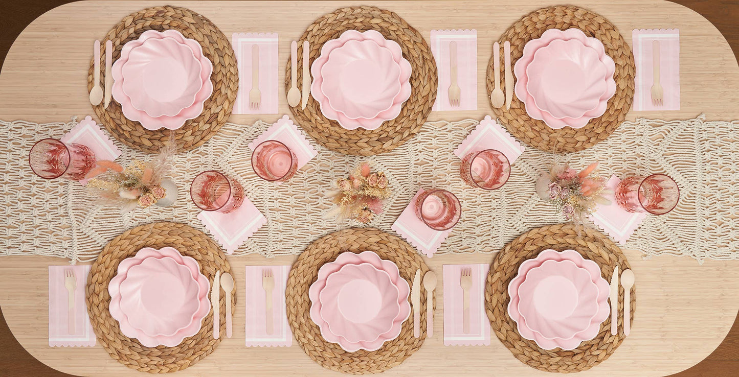 Simply Eco Compostable Bamboo Plates Blush/8pkg