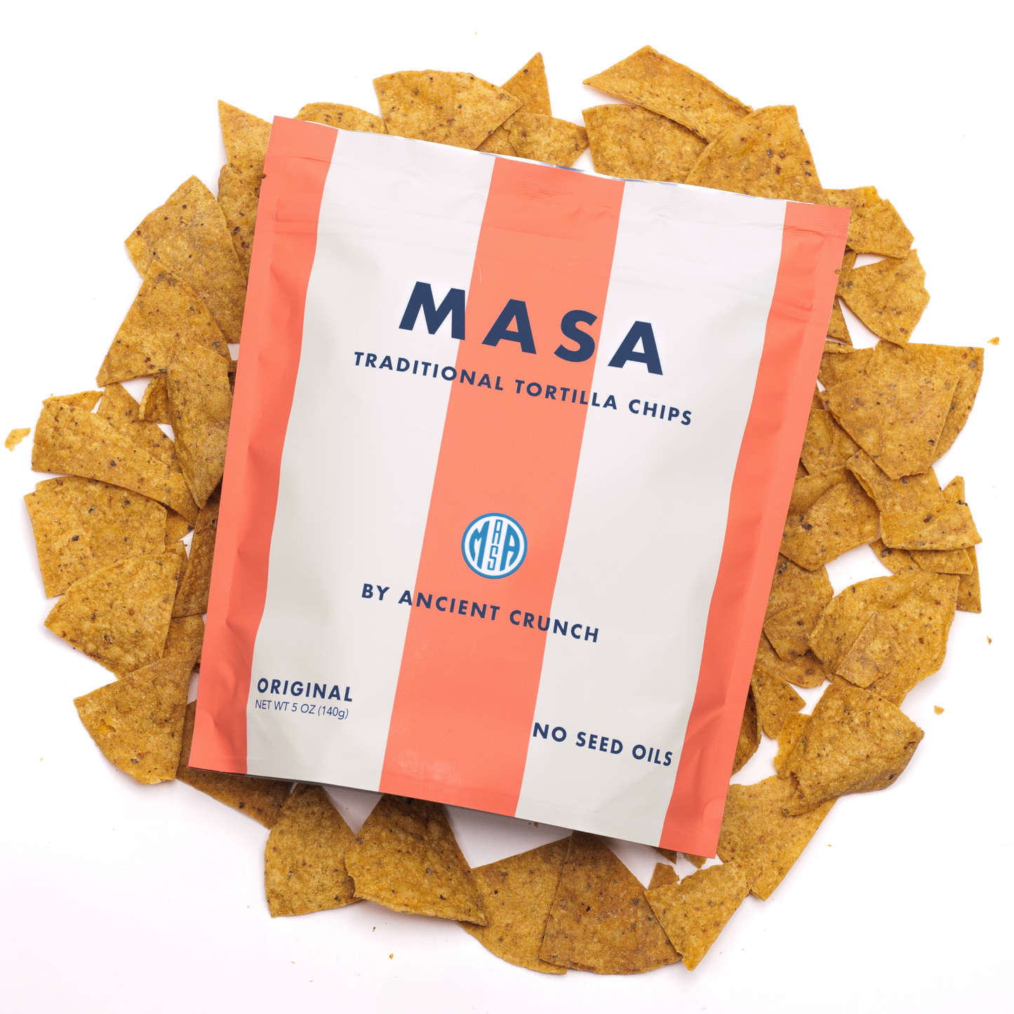 MASA Traditional Tortilla Chips, 5oz Bag Case