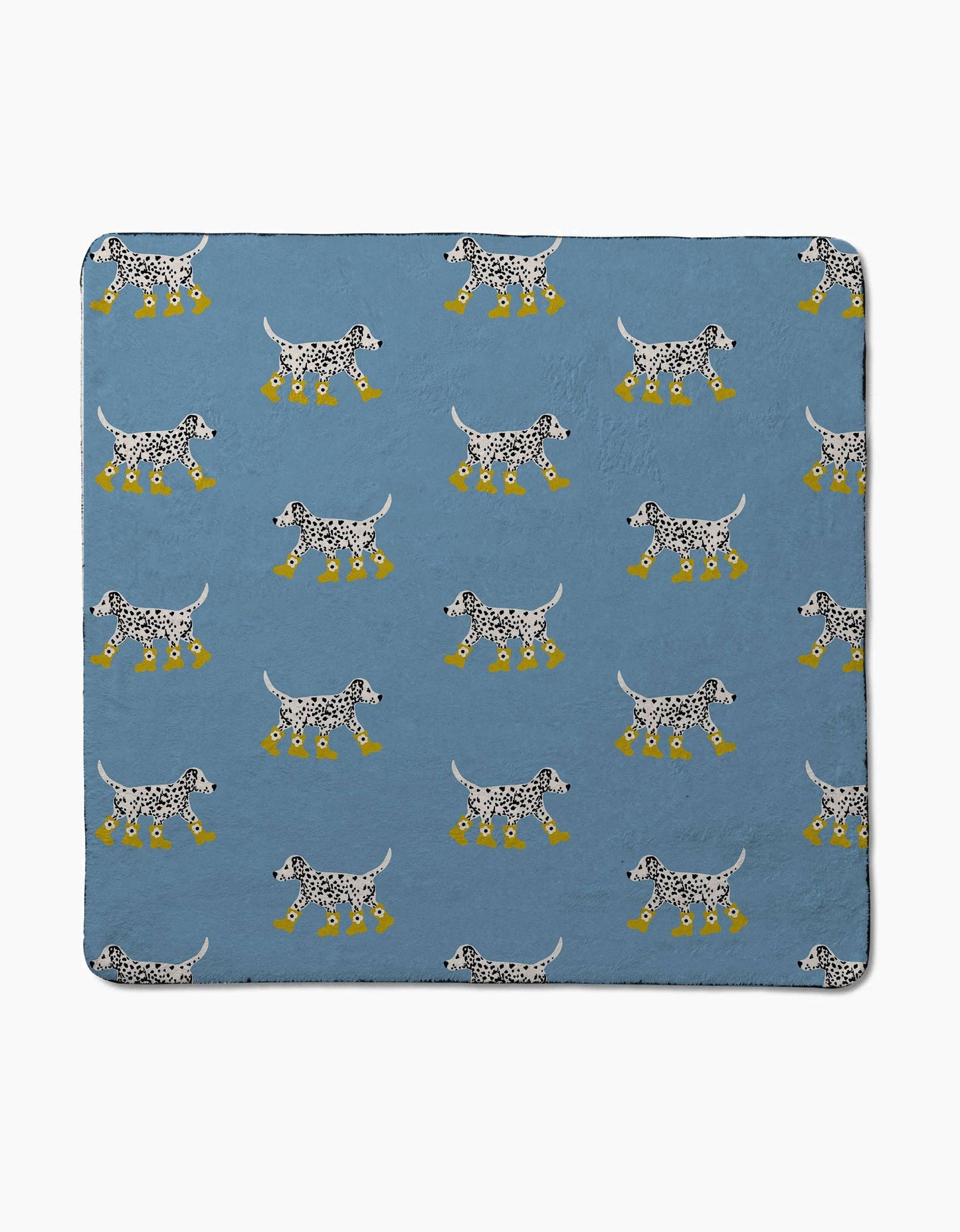 Dalmatian In Boots Blue Plush Towel