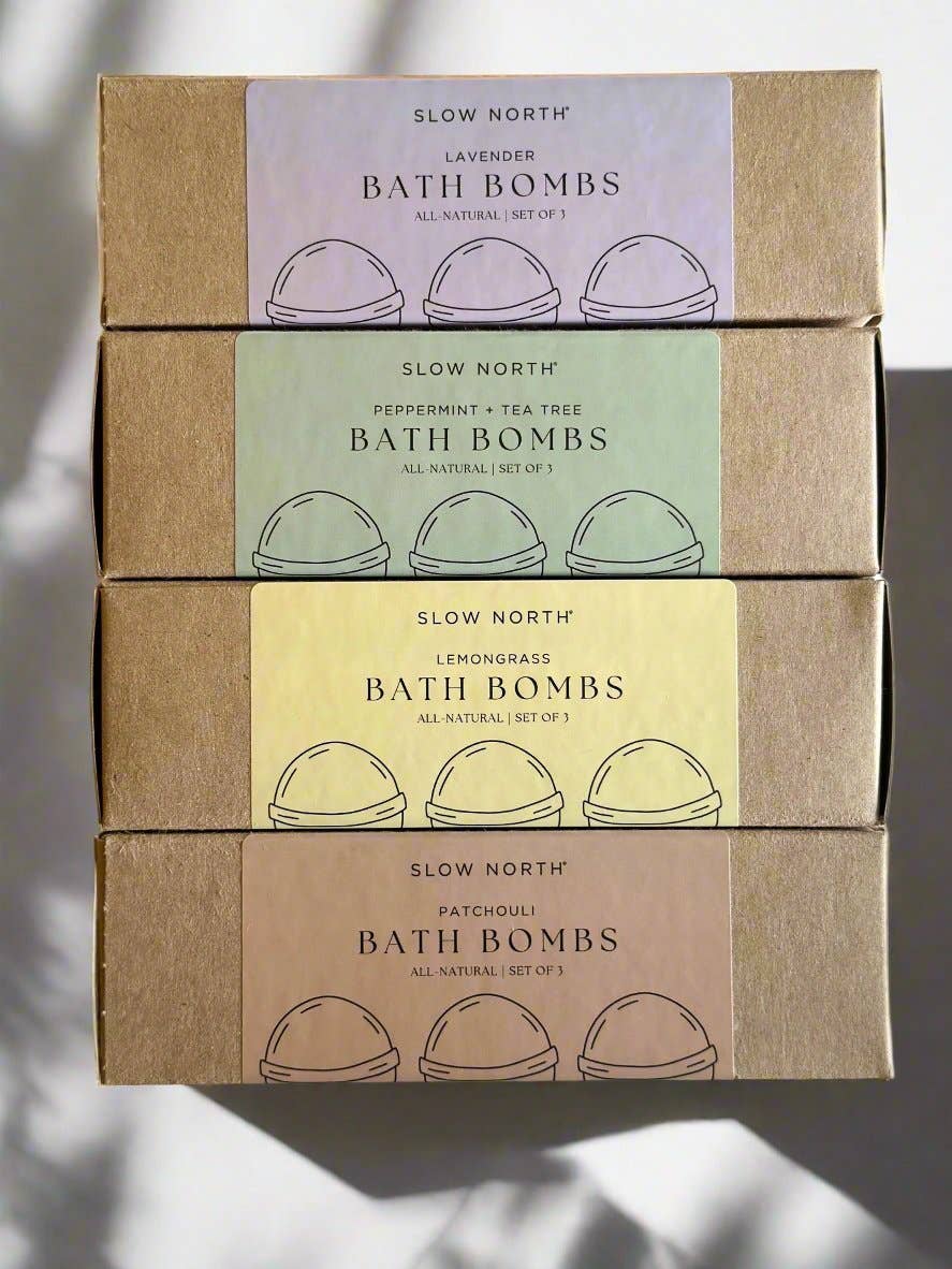 Natural Bath Bomb Set - Lavender (Set of 3)