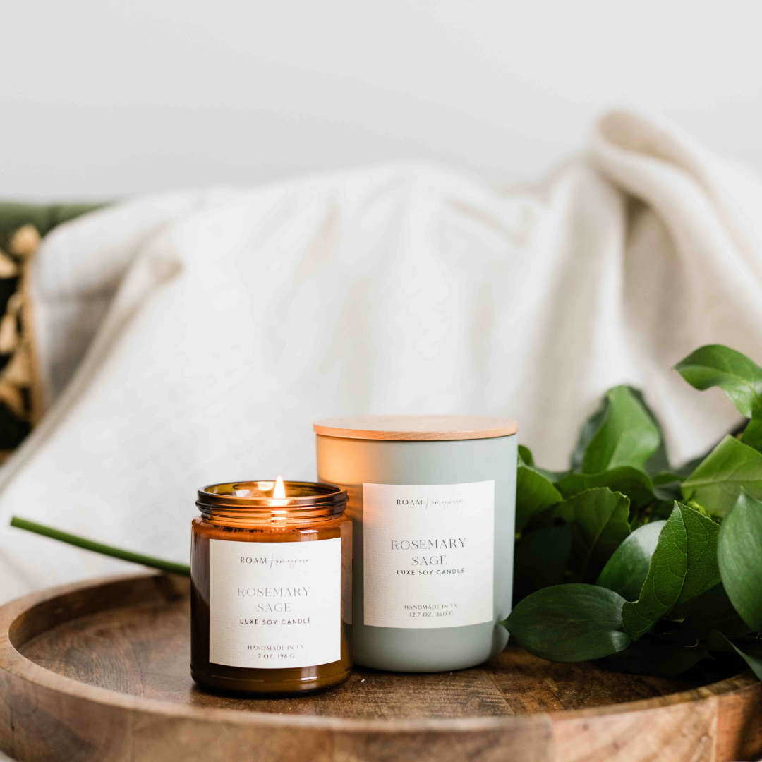 Brighter Days Soy Candle, Rosemary Sage