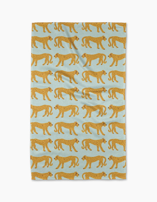 Walking Cheetah Tea Towel