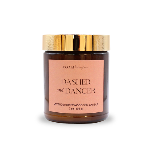 Dasher and Dancer Christmas Candle