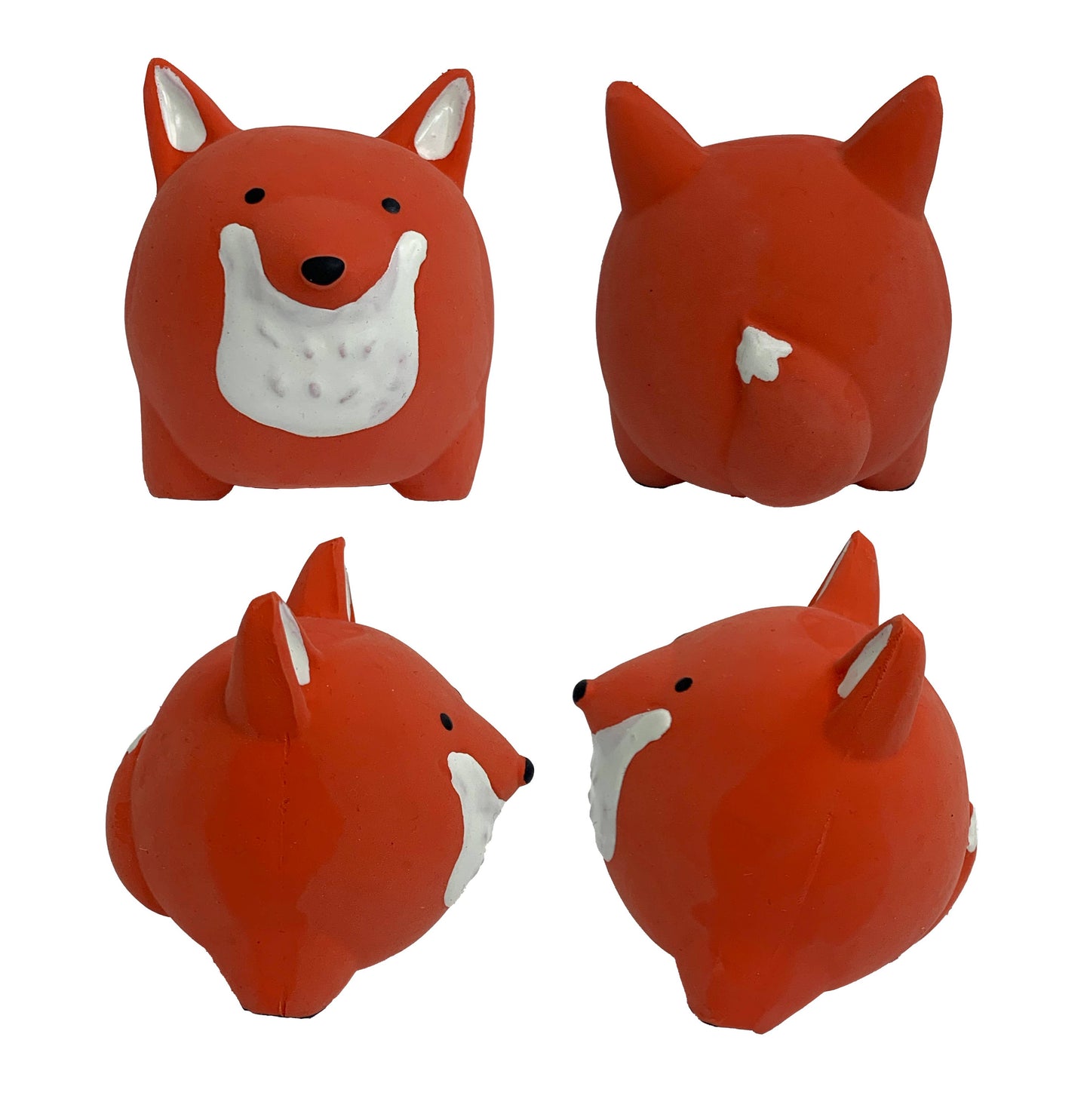 Multipet Minipet Latex Round Animals Dog Chew Toy Asst. 2.5"