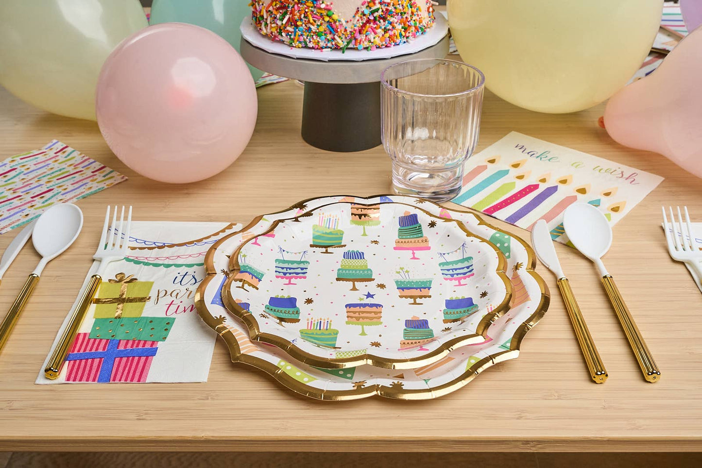Paper Salad Plate Birthday Candles/8ct