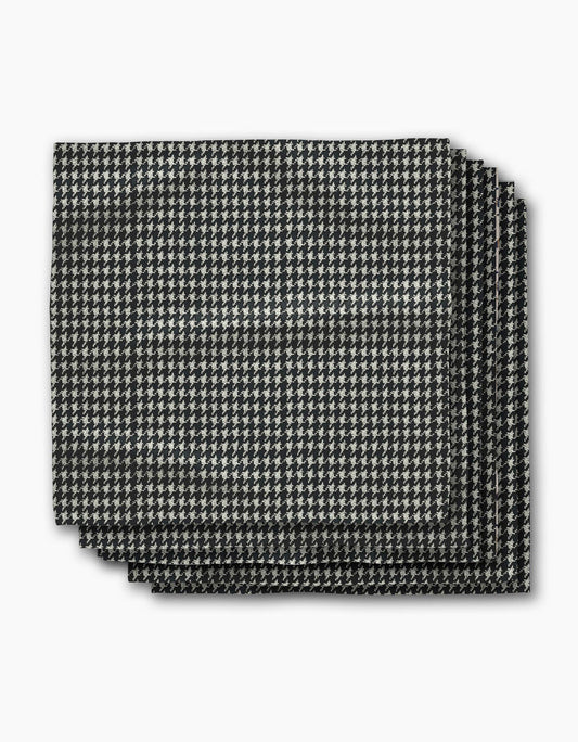 Houndstooth Black Dinner Napkins