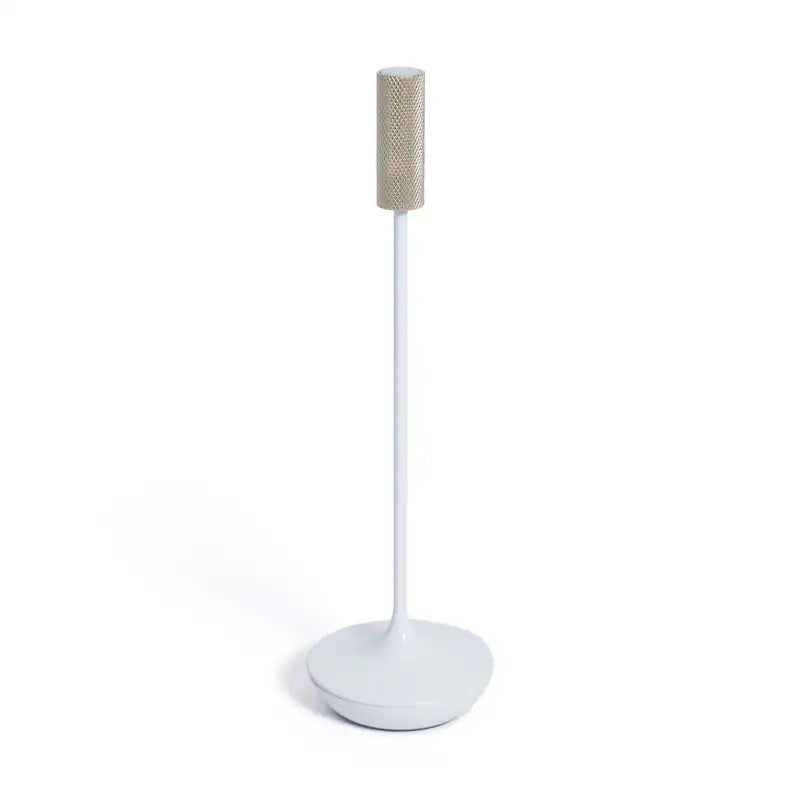 Sleek Rechargeable Table Light- White w/ Gold