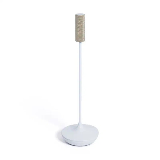 Sleek Rechargeable Table Light- White w/ Gold