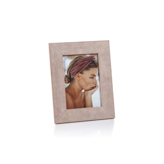 Amalfi Blush Suede Lux Photo Frame