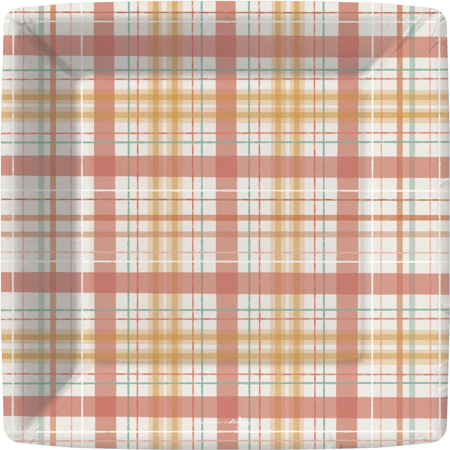 Boho Autumn Plaid Dinner Plate