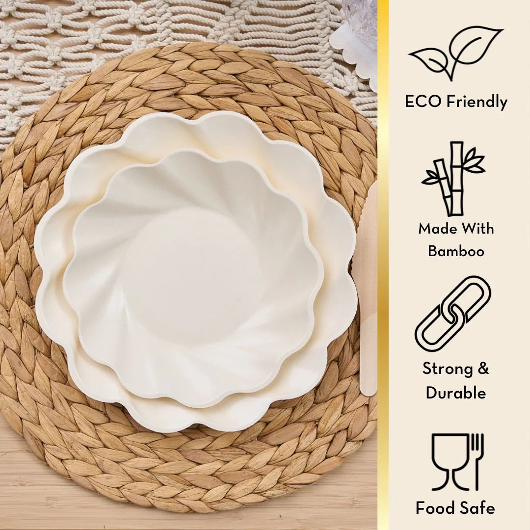 Simply Eco Compostable Plates - Cream