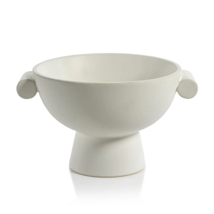 Baden Matte White Ceramic Bowl