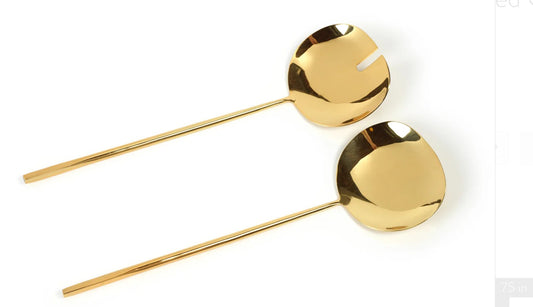 Dainty Polished Gold Server set/2