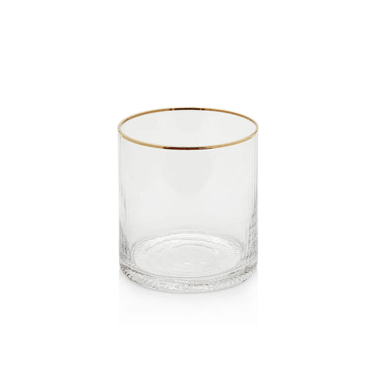 Optic Rock Glasses w/ Gold Rim