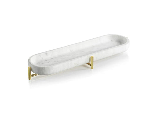 Palomar Marble Tray on Metal Stand