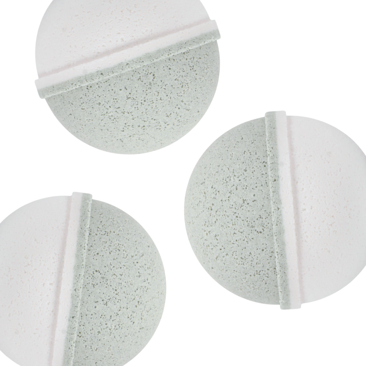 Natural Bath Bomb Set - Peppermint + Tea Tree (Set of 3)