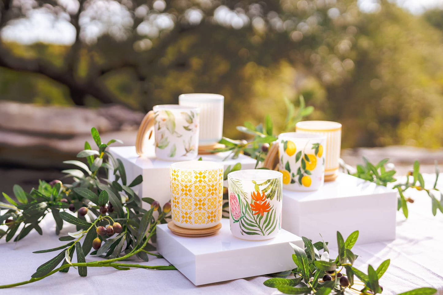 Light Blue Tile Soy Candle – Sea Salt Rosewood