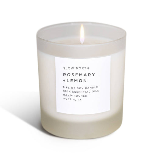 Rosemary + Lemon Frosted Candle