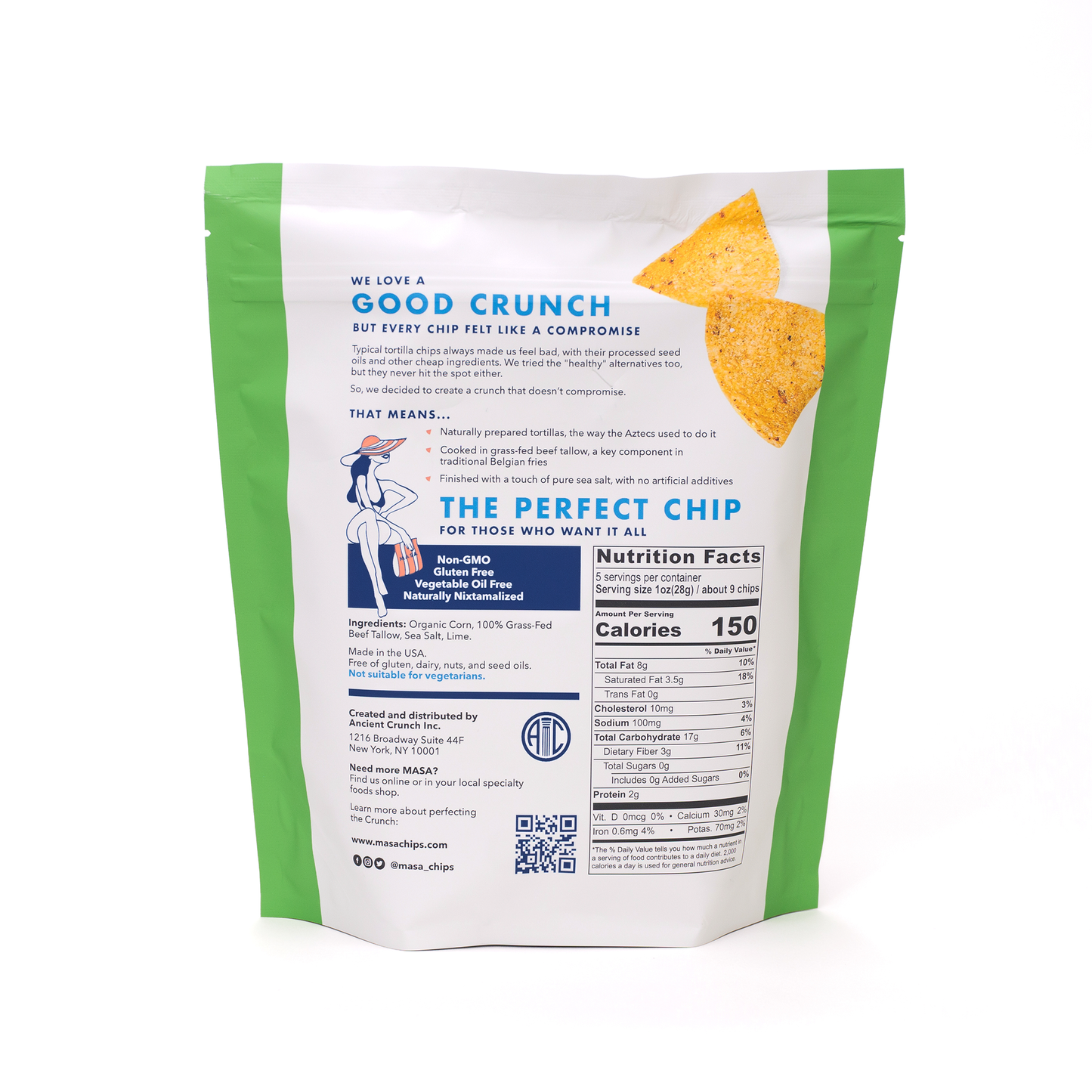 MASA Lime Tortilla Chips - 5oz Bag