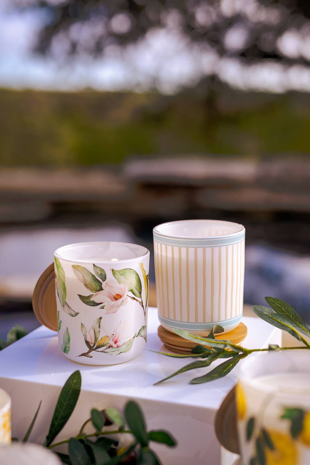 Light Blue Tile Soy Candle – Sea Salt Rosewood