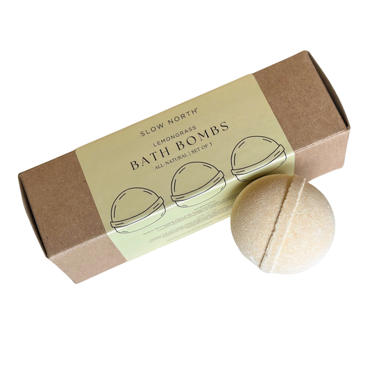 Natural Bath Bomb Set - Lemongrass (Set of 3)