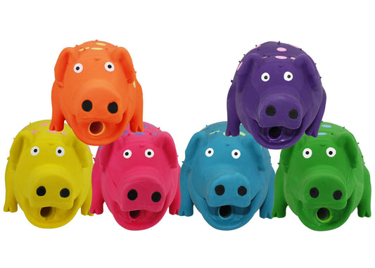 Multipet Globlets Latex Dog Chew Toy Asst. Colors Small 4"